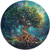 RTTASVLZX 1000 Pezzi Circular Puzzle Tree of Life Rompicapo Per Adulti E Bambini Scenery Multicolore Perfetto Impossibile Creativo Colorato Giocattolo Regalo 1000pcs (67.5x67.5cm)