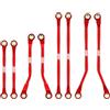 INJORA Gioco Elevato Collegamento CNC Alluminio Collegamento del Telaio per TRX4M High Trail K10 Upgrade 1/18 RC Crawler,Rosso
