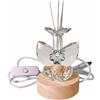 DLM Bomboniere DLM-A1504 Bomboniera Lampada a Led con Profumatore in cristallo brillante cm 9x6x6 linea Fiore Fiorellino con quadrifoglio Calice utile per la Prima Comunione di un bimbo o bimba