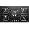 Lofra HRNM9A0, Piano cottura a gas DolceVita 90, Black