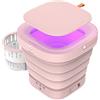 ADITAM Lavatrice pieghevole ADITAM 100V-240V 9L - Lavatrice portatile, mini lavatrice portatile con centrifuga (Colore: rosa) Double the comfort