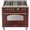 Lofra Cucina Combinata Dolcevita RRG96MFT/Ci 90 cm Burgundy