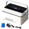 Generic Mini frigorifero Insulina Cooler Case Mini Drug Frigorifero Portatile Auto Insulina Cooler Box con Maniglia Temperatura Costante Medicina Frigorifero per Viaggi Ufficio 1batterie