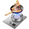 ARrase Fornello a gas in acciaio inossidabile, fornello a gas da tavolo/incorporato da 5,2 kW, fornello a gas con copertura antincendio in rame puro, adatto for uso domestico (GPL) (NG) (Size : NG)