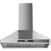 IKTCH Cappa aspirante a parete da 76,2 cm, 900 CFM canalizzata/senza condotti, cappa aspirante in acciaio inox con rilevamento dei gesti e controllo tattile IKP02R-30