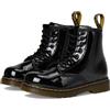 Dr. Martens - BROOKLEE Patent BLACK Lace Boot, Stivali per bambine e ragazze, colore Nero (Schwarz (black)) taglia 24