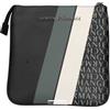 Armani Exchange Borsello nero da uomo con motivo color block e logo UNI