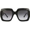 Gucci Occhiali da Sole GG1022S Black/Grey Shaded 54/23/140 donna