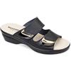VALLEVERDE 25315 Sandali Ciabatte Donna Pelle Strappi Nero