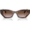 Ray-Ban Occhiali da sole unisex Rb4430 Zena, Havana/Marrone sfumato, 49 mm