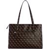 GUESS Power Play Tech Tote, Borsa Donna, Logo Marrone, One Size