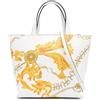 VERSACE JEANS COUTURE Borsa Versace Bianco Reversibile shopper sketch, bianco, M