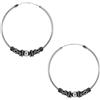 1 Paio 925 Argento Sterling Orecchini a Cerchio Anelli Bali-Style Vintage Punk