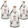 Voglia di Puglia Olio Extravergine Di oliva Italiano 3 Orci In Ceramica Idea Regalo Selezione Profumo Intenso Monovarietale Peranzana 500 ml