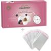 Doni Bomboniere Kit Confezione 1Kg Confetti Gusto Yougurt Frutti di Bosco con Mandorla Ricoperta + 50 pz Bustine Portaconfetti Trasparenti per Matrimonio Comunione Anniversario Laurea Made in Italy