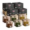 CUORE NERO CAFFE Cuore Nero Caffè - 600 Cialde Miscela Capri Gusto Arabica e Aromatizzato + Caffè Aromatizzati al Ginseng, Nocciola, Cioccolato ESE44 Filtro Carta 44mm (Capri + Aromatizzati, 648 Cialde)