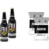 Bombeer della JUVENTU.S 2 Bottiglie da 33cl + 2 Patatine da 25gr - Birra Originale By Christian Vieri - Puro Malto Bottiglie di Vetro - Made in Italy