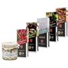 Sicilia Bedda - CIOCCOLATO DI MODICA IGP - 5 Gusti di Cioccolato di Modica SENZA GLUTINE con Crema di Pistacchio 100 Gr. - ANTICA DOLCERIA RIZZA (Mandorla/Sale/Nero d'Avola/Peperoncino/Pistacchio)