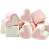 Idea Bulgari Marshmallow Cuori Mix Bianco Rosa per Decorazione Dolci Caramelle Morbide 1 kg
