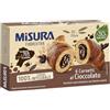 CAIYA Misura Fibrextra Cornetti di Pasta Sfoglia Integrale con Ripieno al Cioccolato Fondente 308g