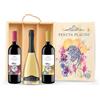 Speciale Italia Cofanetto Degustazione Vini Umbri d'Eccellenza - Terre dei Fianelli Grechetto, Merlot e Cuvée Brut Tenuta Placidi - Box Regalo Vino Made in Italy con Confezione in Legno Decorata