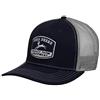 John Deere - Cappello con Retro in Rete, con Logo agricolo, Colore: Blu Navy/Argento, Taglia Unica