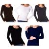 Mediawave Store MEDIA WAVE store Pack 5 Maglie Termiche VKA20 Interno Felpato Ass. Ilenia Girocollo Manica Lunga (m/l)