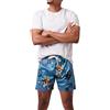 Bioworld Pantaloncini da uomo con stampa integrale di icone pirata del Cappello di paglia di One Piece in azione dal vivo, in mesh attivo blu scuro, XX-Large