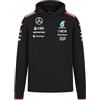Mercedes AMG Petronas F1 Uomo 2024 Team Felpa con Cappuccio - Nero - Taglia: L