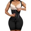 GainKee Fajas Colombianas Modellate Shapewear per Donne Controllo Della Pancia Body Shaper Sollevamento del Glutei Bodysuit Cintura, nero, X-Small