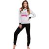 SNELLY Pigiama Donna Lungo 100% Caldo Cotone Invernale, Pigiami 2 Pezzi con Maglia Manica Lunga Bottoni o Girocollo, Fantasia a Scelta, Taglie S M L XL (IT, Testo, XL, Regular, Regular, D1793 - Vogue)