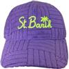 Saint Barth Cappellino da baseball in spugna, colore: viola