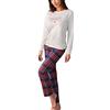 dierre Pigiama Donna in Caldo Cotone con Pantalone in Flanella JADEA Art. 5171 Natale Christmas (S)