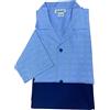 SGARLATA HOME Pigiama per Uomo Due Pezzi Abbottonato MOD. Cardigan in Puro Cotone Makò Mercerizzato e Tinto in Filo Peso Primaverile Art. Marco (Azzurro, L)