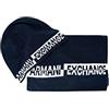 Armani Exchange Uomo Accessori Abbigliamento Set Sciarpa E Berretto 954651Cc311 Blu