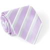 Remo Sartori - Cravatta in Pura Seta Regimental a Righe Lilla, Made in Italy, Uomo