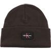 Calvin Klein Berretto CKJ Monologo Rubber Beanie Dark Chestnut Marrone Scuro
