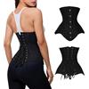 SHAIYOU Corsetti Da Allenamento Per La Vita A Torso Lungo Da Donna Double Steel Boned Heavy Duty Underbust Body Shaper (S)
