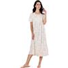 Leo Corsetteria Camicia da Notte Manica Corta Cotone Taglie Grandi 4 Bottoni Linclalor 73221 Taglia 52
