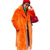 Hcclijo Cappotto Invernale Da Donna In Pelliccia Sintetica Cappotto Lungo In Peluche Arancione Giacca Soffice Teddy Giacca In Pelliccia Di Visone Rosa Artificiale orange fur coat M