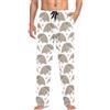 SMAZDFXX Pantaloni da iama in flanella di cotone da uomo, con cuore di formichiere addormentato, taglia S