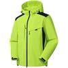 Generico Giacca Impermeabile Uomo Antipioggia con Cappuccio con Tasca Leggere Casual Uomo Antivento Softshell Cappotto Sportivo Running Giubbino (Green, XXL)