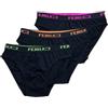 Ferrucci Slip Uomo 3 Pezzi Cotone Elastico Esterno scatolo Intimo Moda Italiana (6°, Blu)