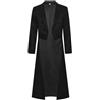 DASONLUE Abbigliamento medievale da uomo Frack Trench lungo colletto alto steampunk cappotto gotico giacca slim morbida elegante giacca a vento con bottoni e tasche giacca blazer carnevale, Nero , XXL