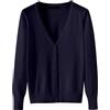 Generic Maglione da donna cardigan sciolto aperto davanti leggero scollo a V cardigan maglione (disponibile in taglie forti) cardigan da donna maniche a 3/4, Marina Militare, 5XL