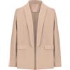 Generic Blazer da donna, casual, aperto sul davanti, maniche lunghe, colletto alla coreana, cappotti, con tasche, bottoni, per donne, cardigan, giacca formale, top tinta unita, A, L