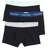 Calvin Klein - Boxer da uomo a vita bassa, in cotone elasticizzato, Nero/Yucca/Stony/Estate Blue, X-Large