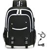 LKY STAR Dreamwastaken Dream Smile Merch Zaino con Caricatore USB e Cuffie e Porta Portatile Unisex Zainetto Scuola Media Ragazza e Ragazzo Casual Backpack Daypack