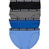 Bonds Confezione da 4 slip hipster da uomo, taglie forti, 3XL-7XL, MVY94W, comodo cotone, Nero, 5XL