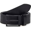 Blauer Cintura Uomo F3DUPLEX01/LEA in pelle Black Navy con logo inciso (115)